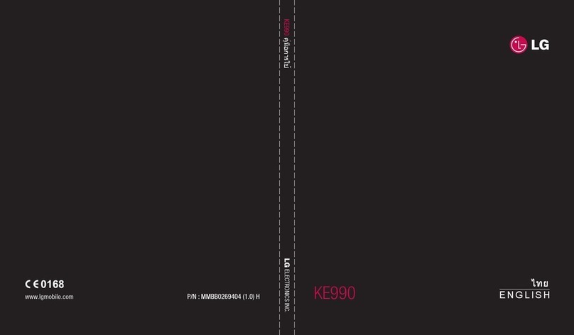 LG KE990 -  Viewty Cell Phone 100 MB User manual