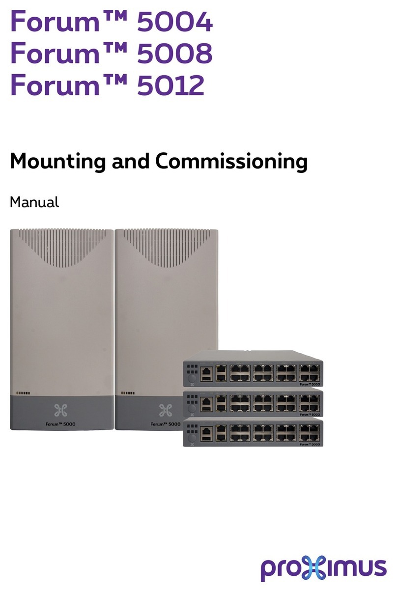 Proximus Forum 5000 Mounting and commissioning manual