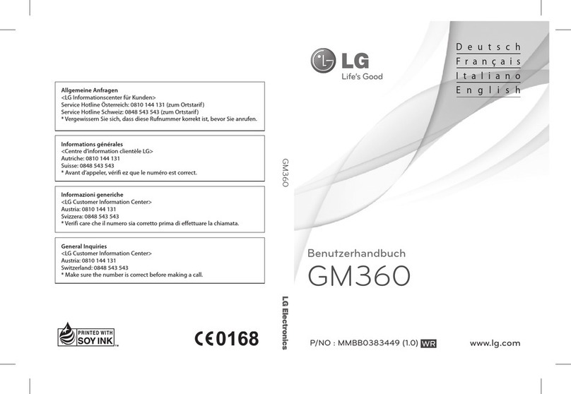 LG GM360 User manual