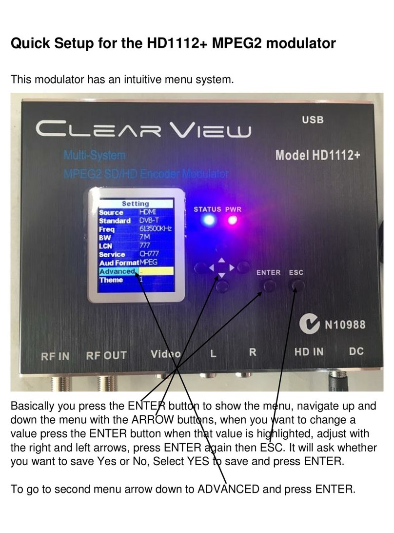 ClearView HD1112+ Quick setup
