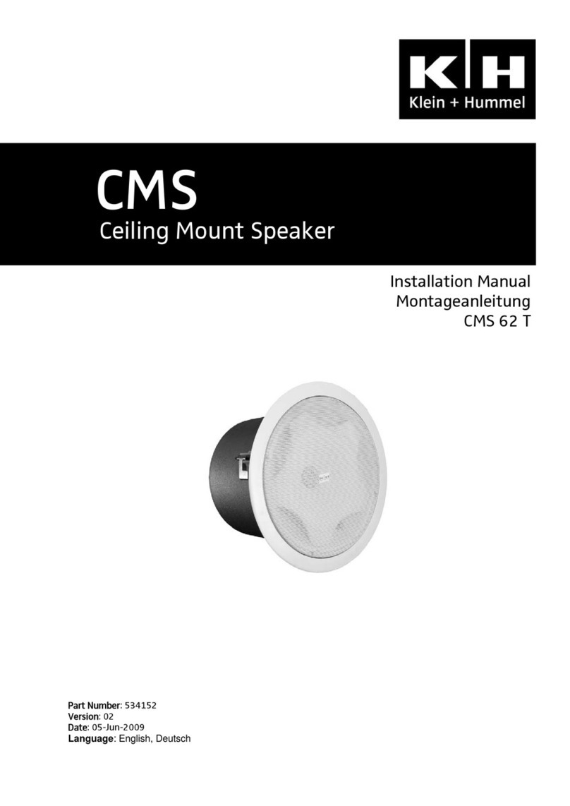 Klein + Hummel CMS 62 T User manual