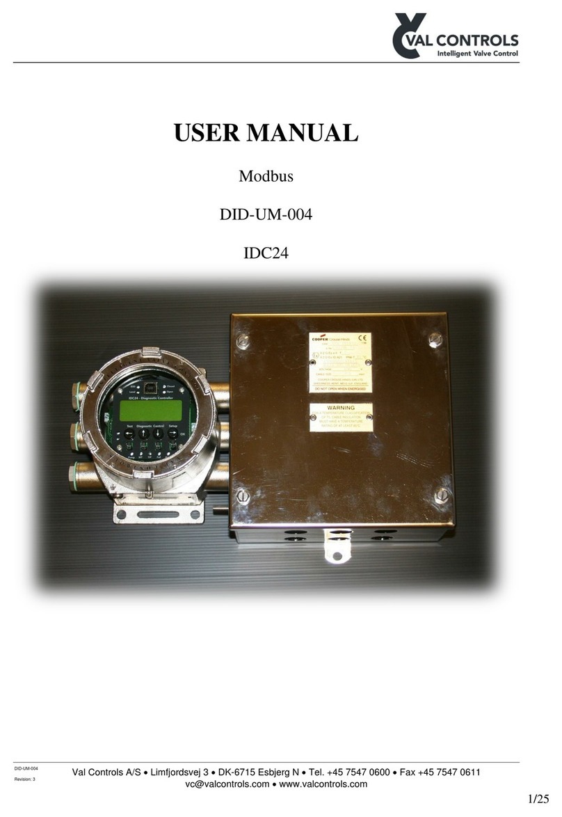 Val Controls IDC24 User manual