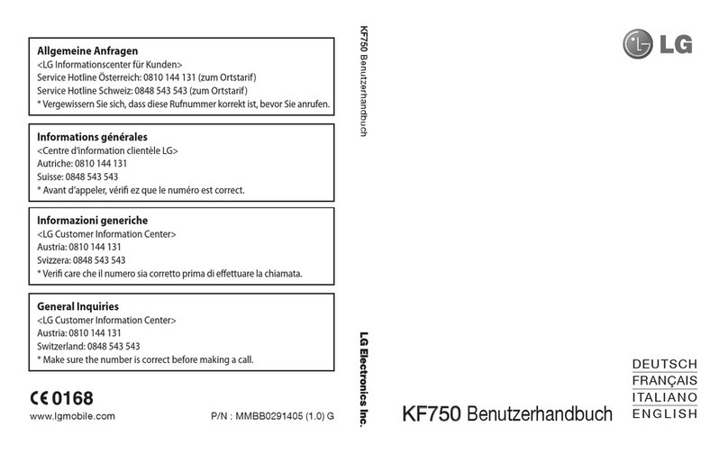 LG Secret KF750 User manual