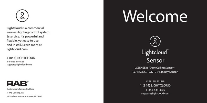 RAB Lighting Lightcloud LCSENSE15/D10 instruction manual