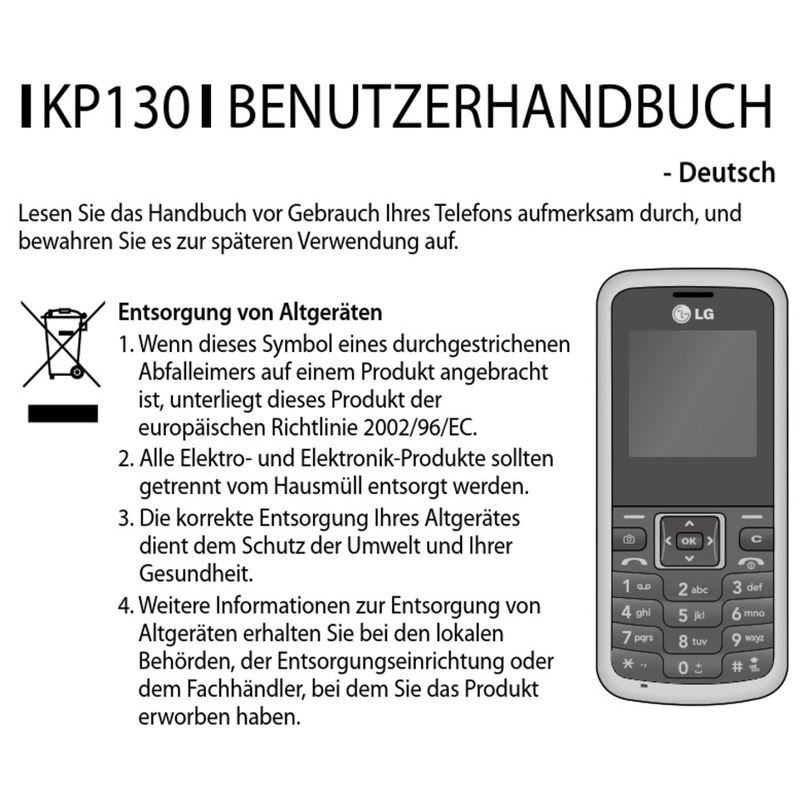 LG T-Mobile KP130 User manual