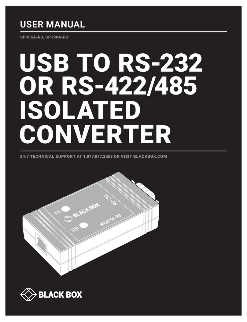Black Box SP385A-R3 User manual Black Box SP385A-R3 User manual