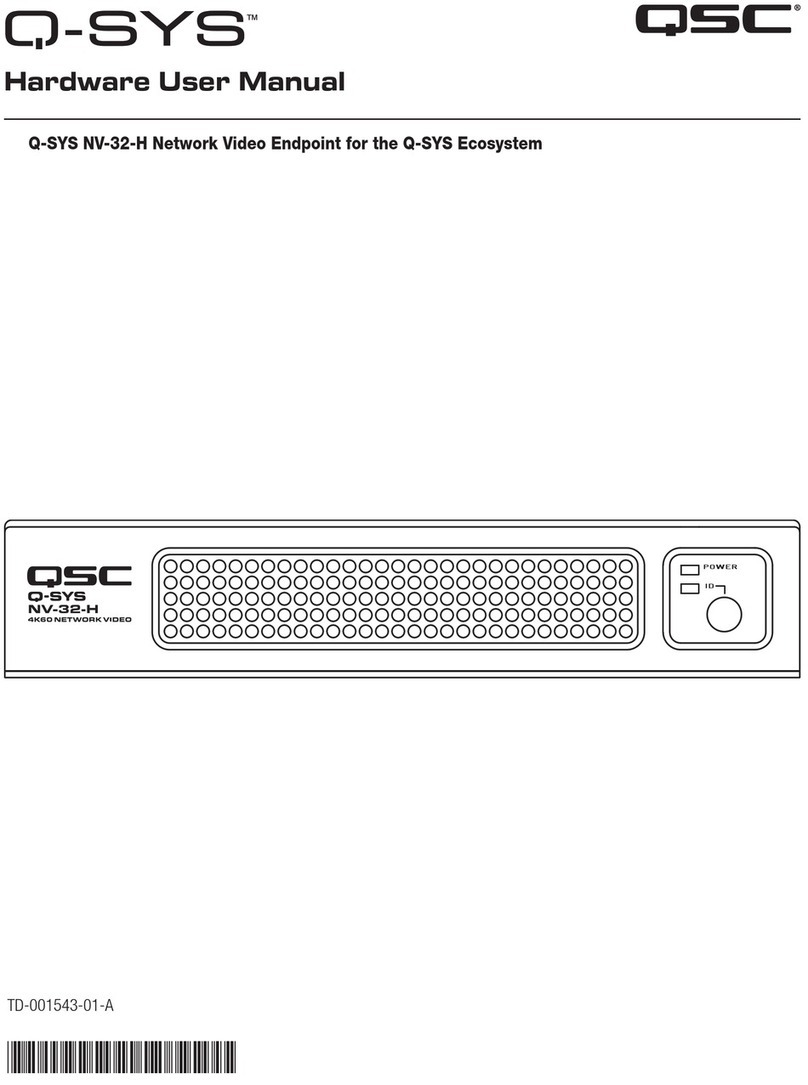 Q-SYS NV-32-H Hardware user manual