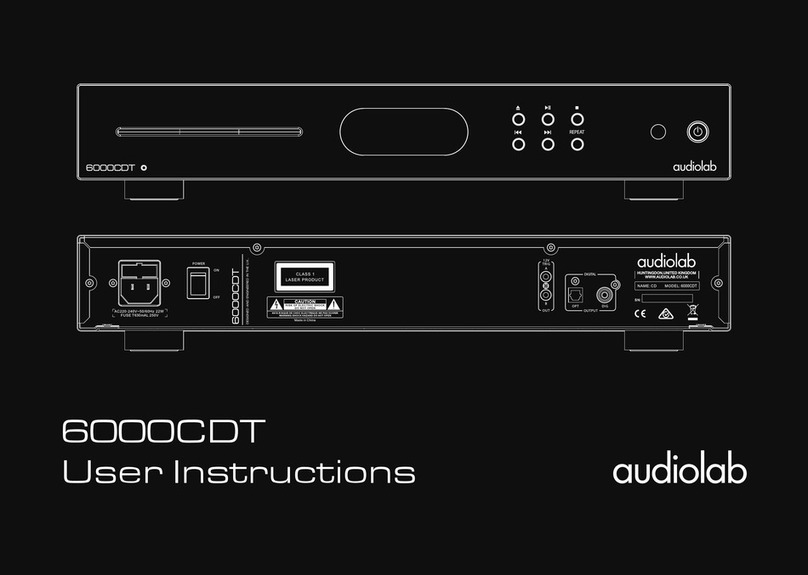 Audiolab 6000CDT User manual