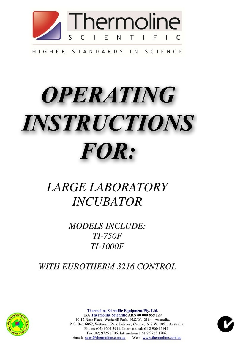 Thermoline Scientific Equipment TI-750F operating instructions