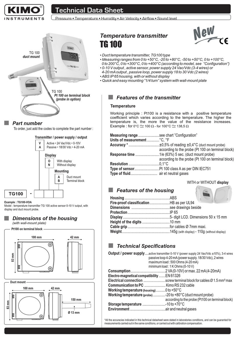 Kimo TG 100 Instruction Manual