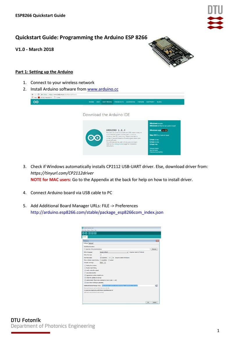 Arduino ESP 8266 User manual Arduino ESP 8266 User manual