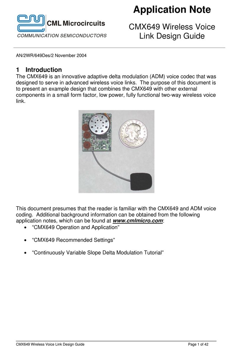 CML Microcircuits CMX649 Application note