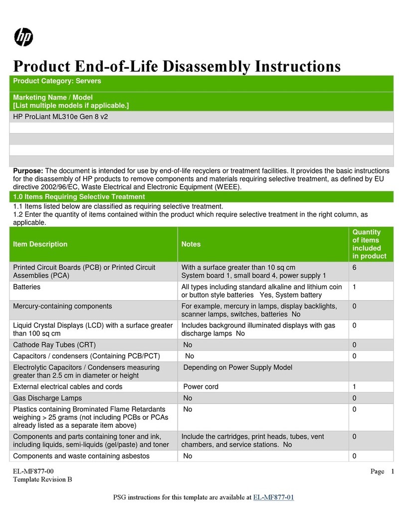 HP ProLiant ML310e Gen Assembly instructions