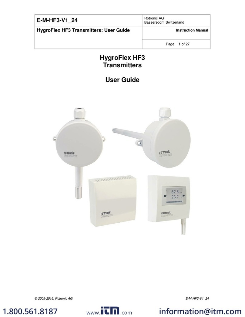 Rotronic HygroFlex HF3 Series User manual