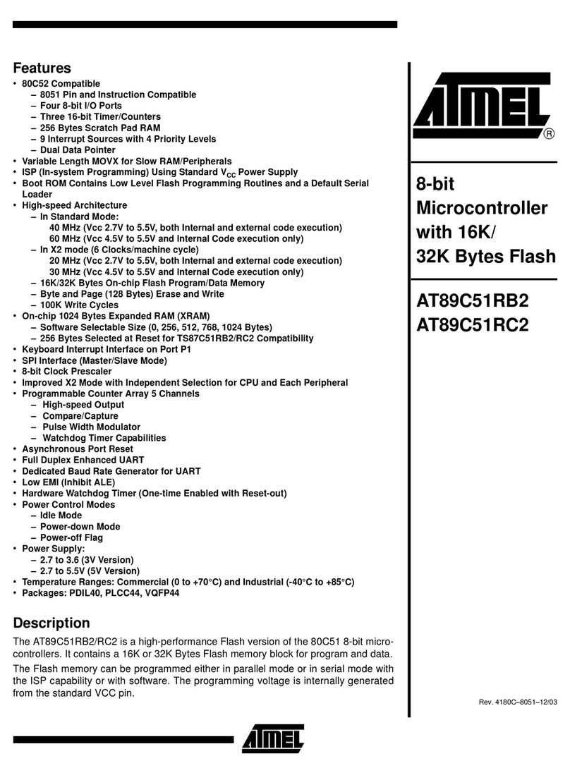 Amtel AT89C51RB2 User manual