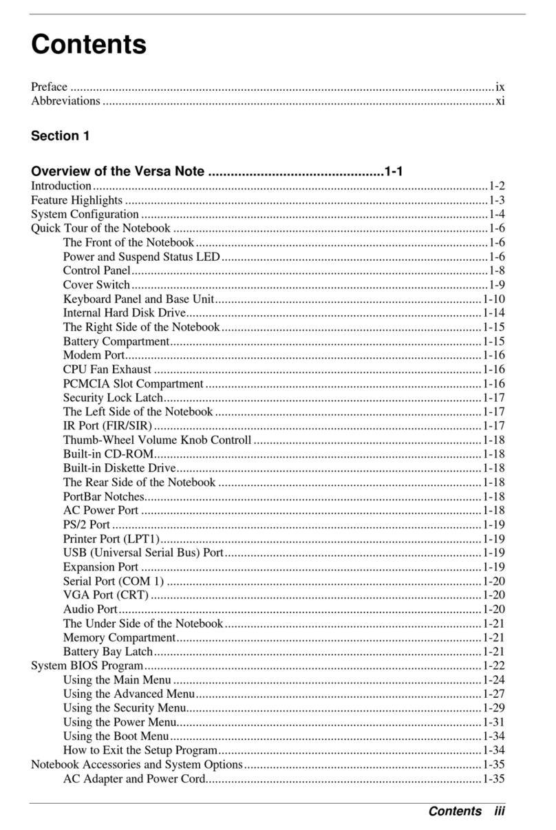 NEC Versa Note Series User manual
