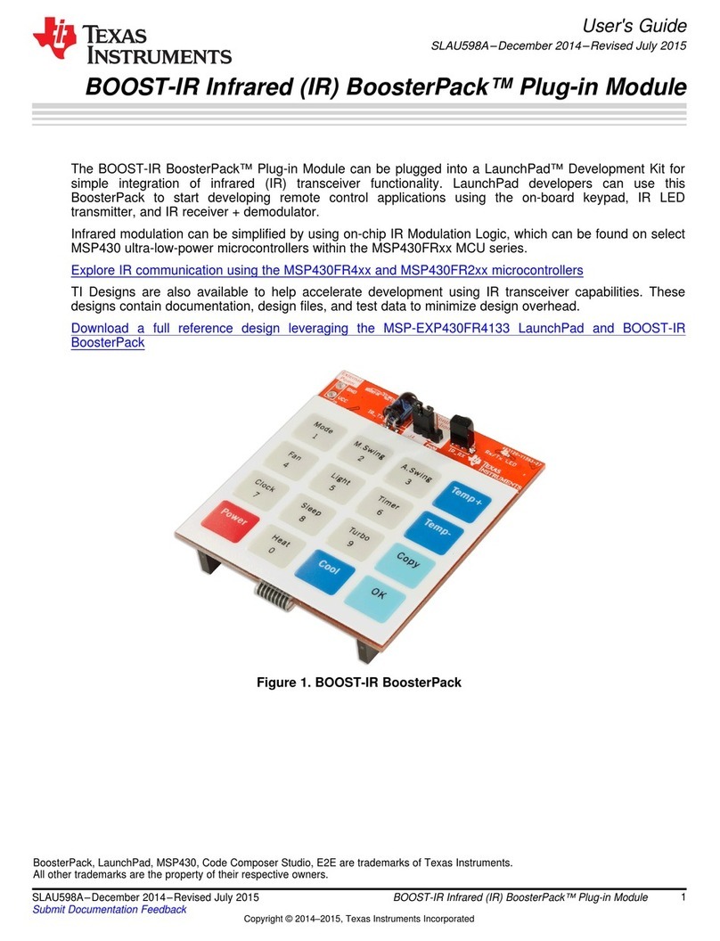 Texas Instruments BoosterPack BOOST-IR User manual