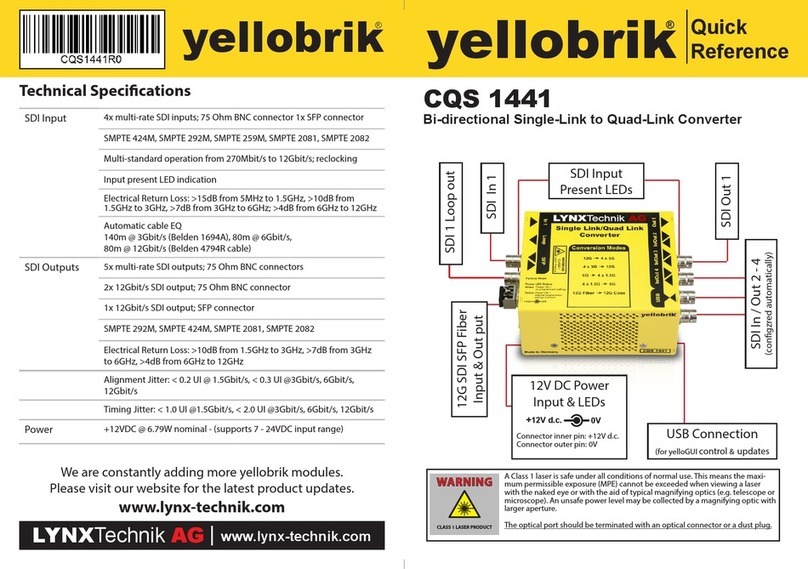 LYNXTechnik yellobrik CQS 1441 User manual