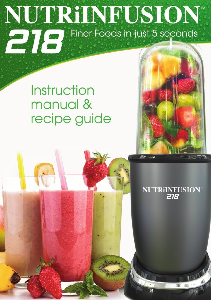 Nutriinfusion 218 Instruction manual & recipe guide