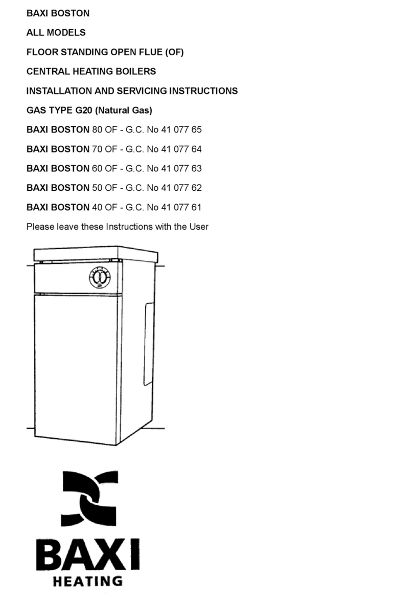 Baxi BOSTON 70 OF Installation and servicing instructions