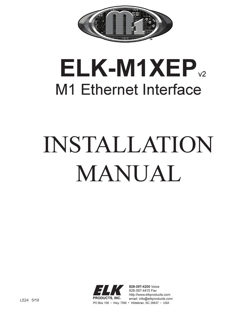 Elk Products ELK-M1XEP installation manual