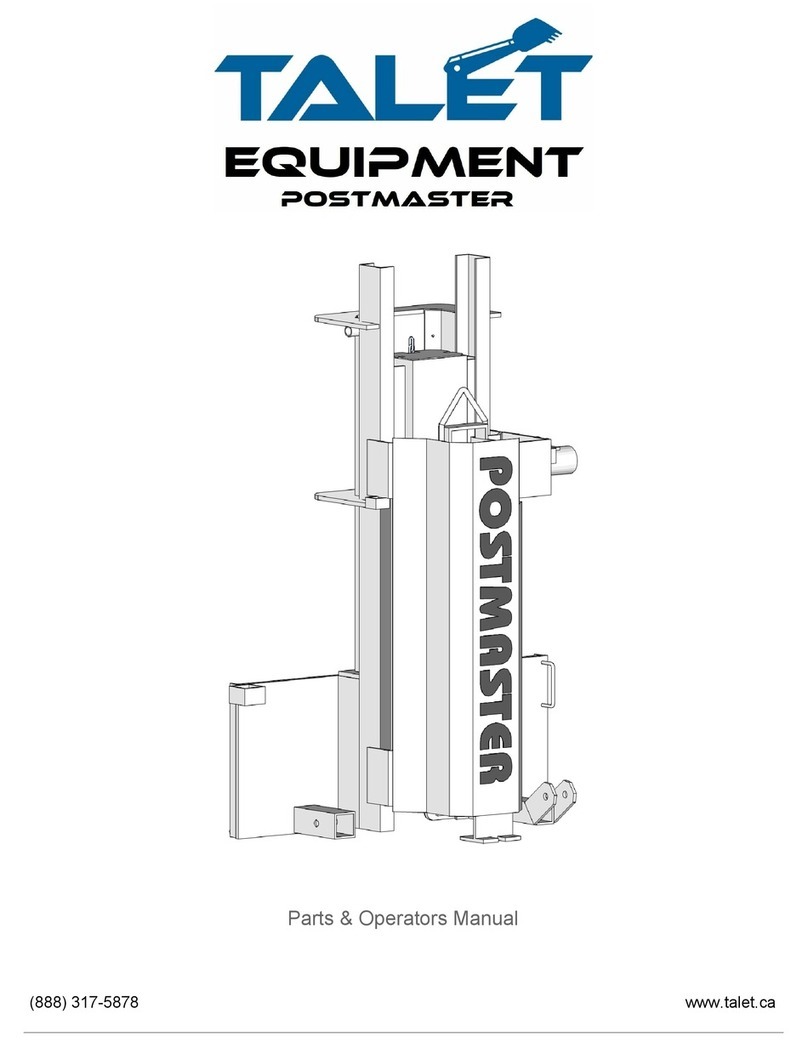 Talet Equipment Postmaster 87 Series PARTS & OPERATORS MANUAL