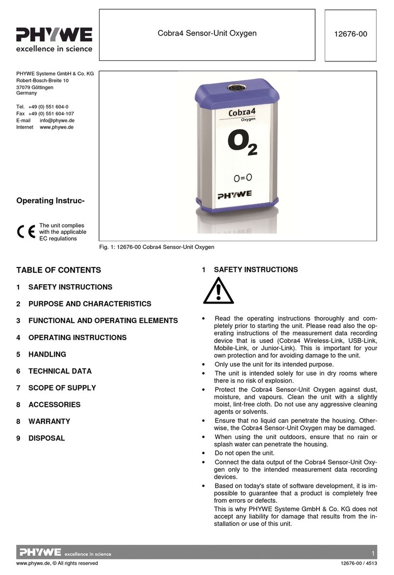 PHYWE Cobra4 Oxygen operating instructions