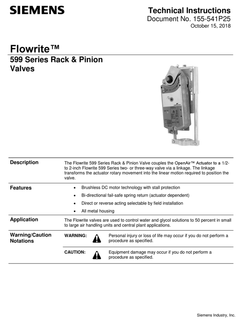 Siemens Flowrite 599 Series Technical instructions