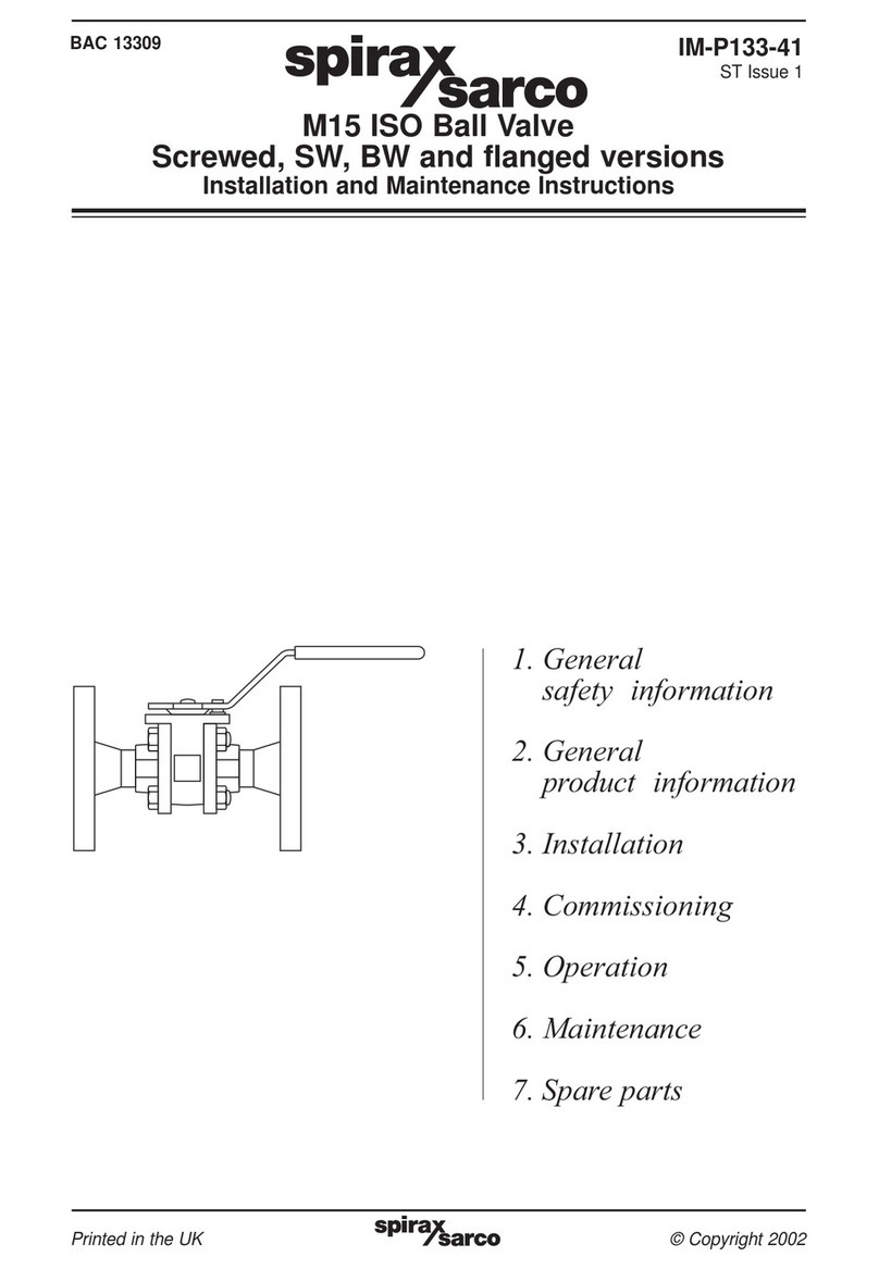 Spirax Sarco M15 Series User manual
