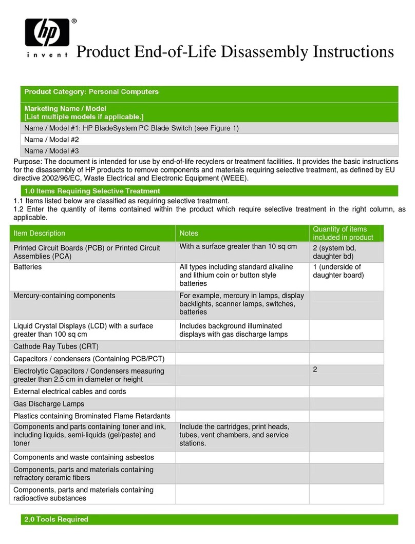 HP BladeSystem Blade Switch Assembly instructions