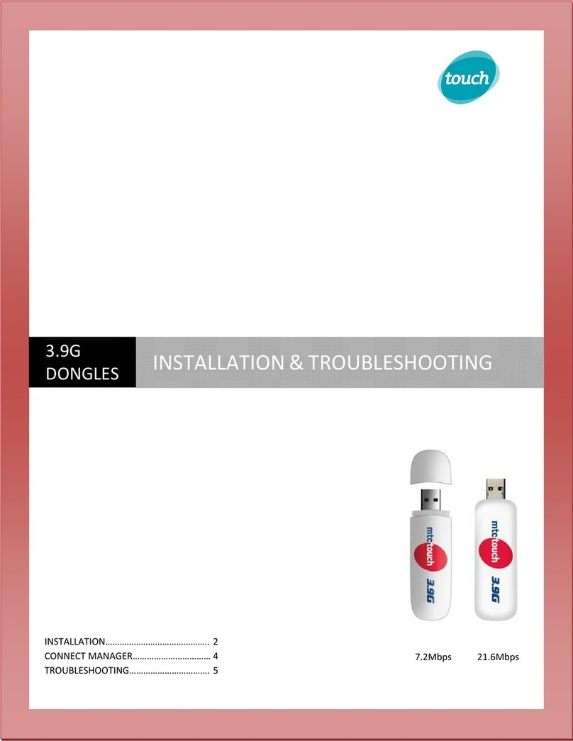 Touch 3.9G 7.2Mbps Installation and troubleshooting guide
