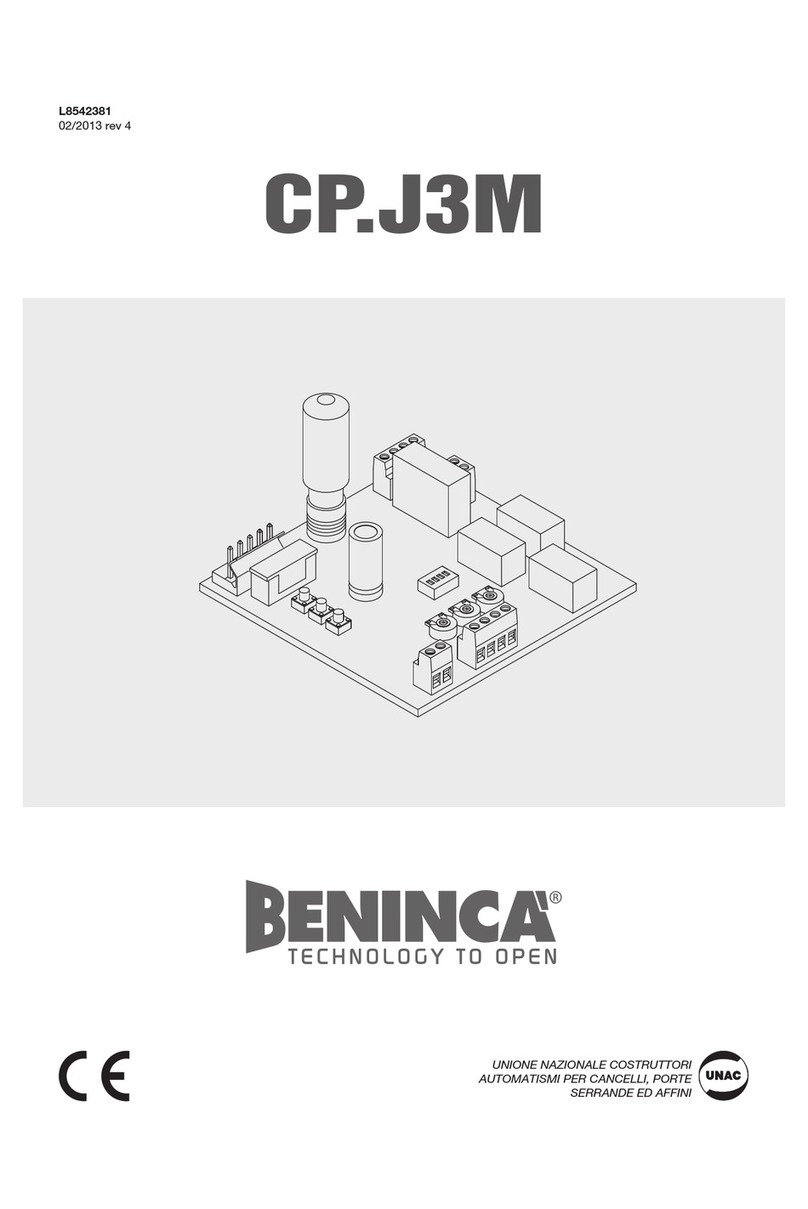 Beninca CP.J3M quick start guide