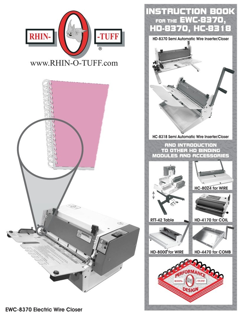 Rhin-O-Tuff EWC-8370 Instruction book Rhin-O-Tuff EWC-8370 Instruction book
