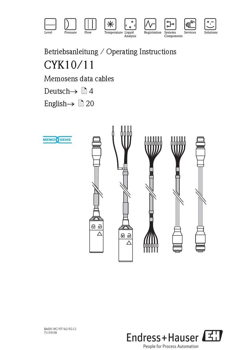 Endress+Hauser CYK10 User manual