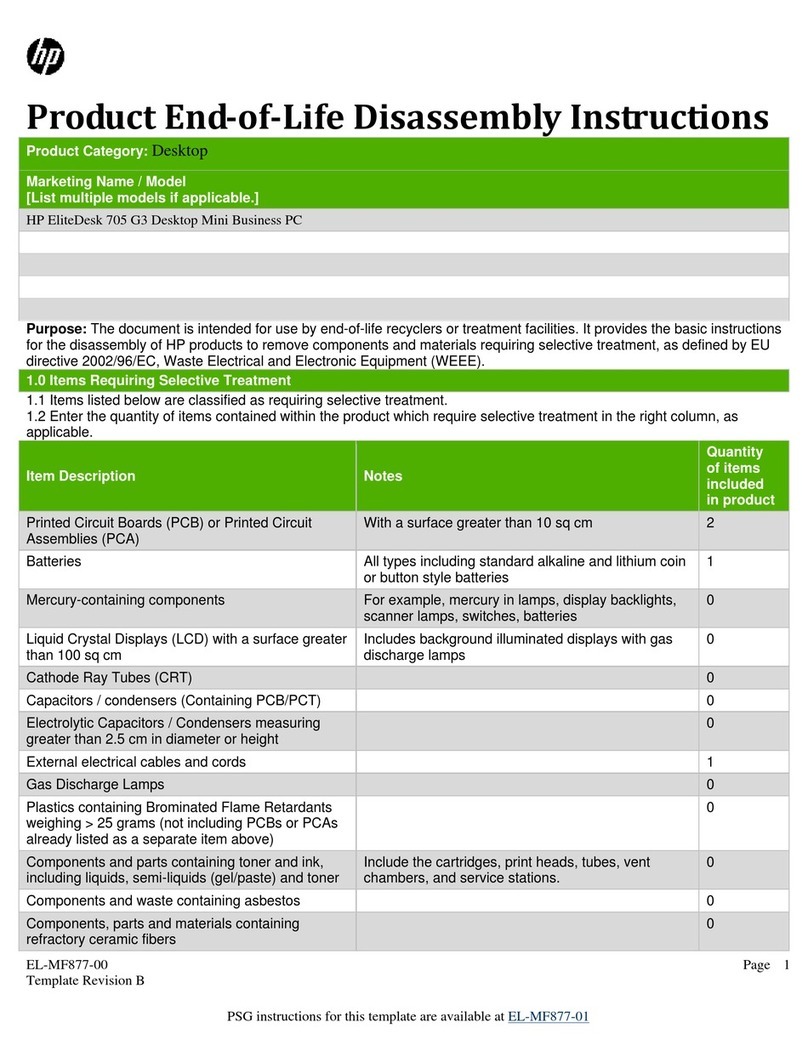 HP EliteDesk 705 G3 Assembly instructions