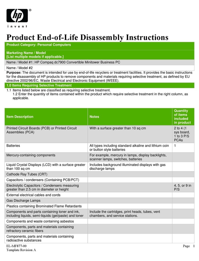HP Compaq dc7900 Convertible Minitower Business Assembly instructions