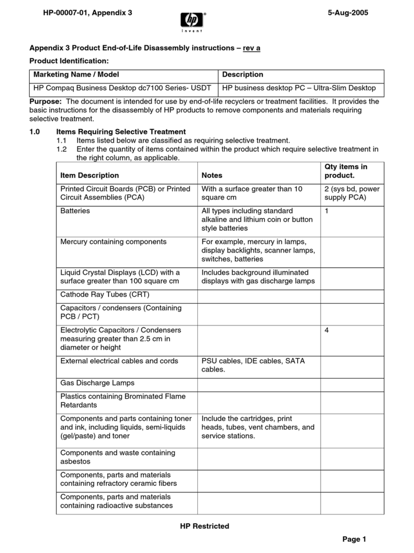 HP Compaq Business Desktop dc7100 Series Assembly instructions