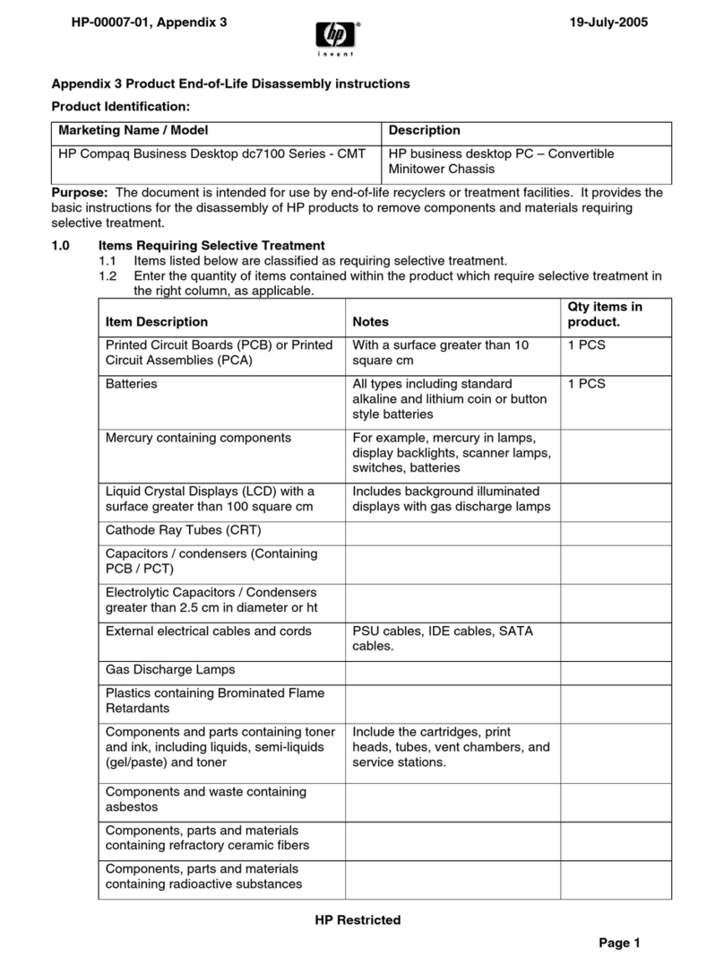 HP Compaq Business Desktop dc7100 Series Assembly instructions