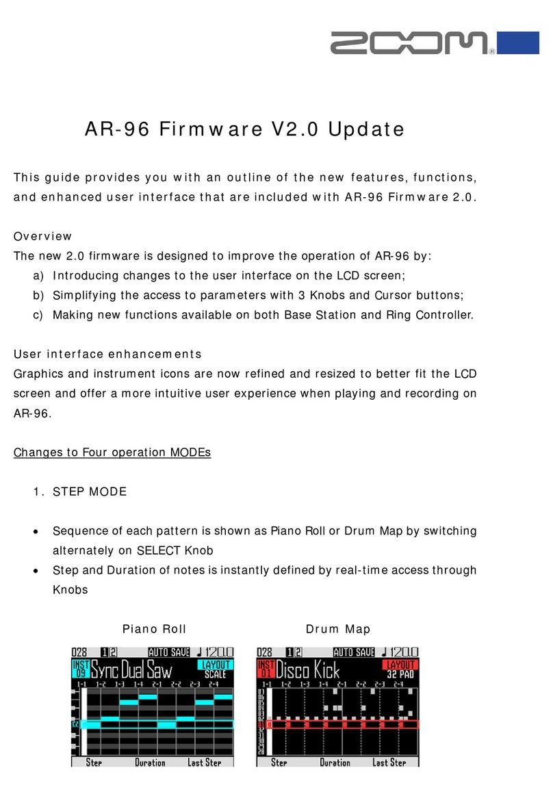 Zoom AERO RYTHMTRAK AR-96 Firmware update