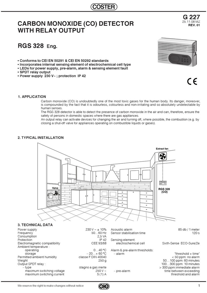Coster RGS 328 instructions