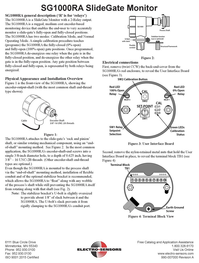 Electro-Sensors SG1000RA user manual Electro-Sensors SG1000RA user manual