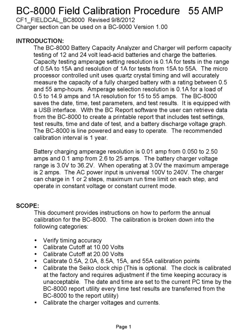 Concorde BC-8000 Field Calibration Procedure