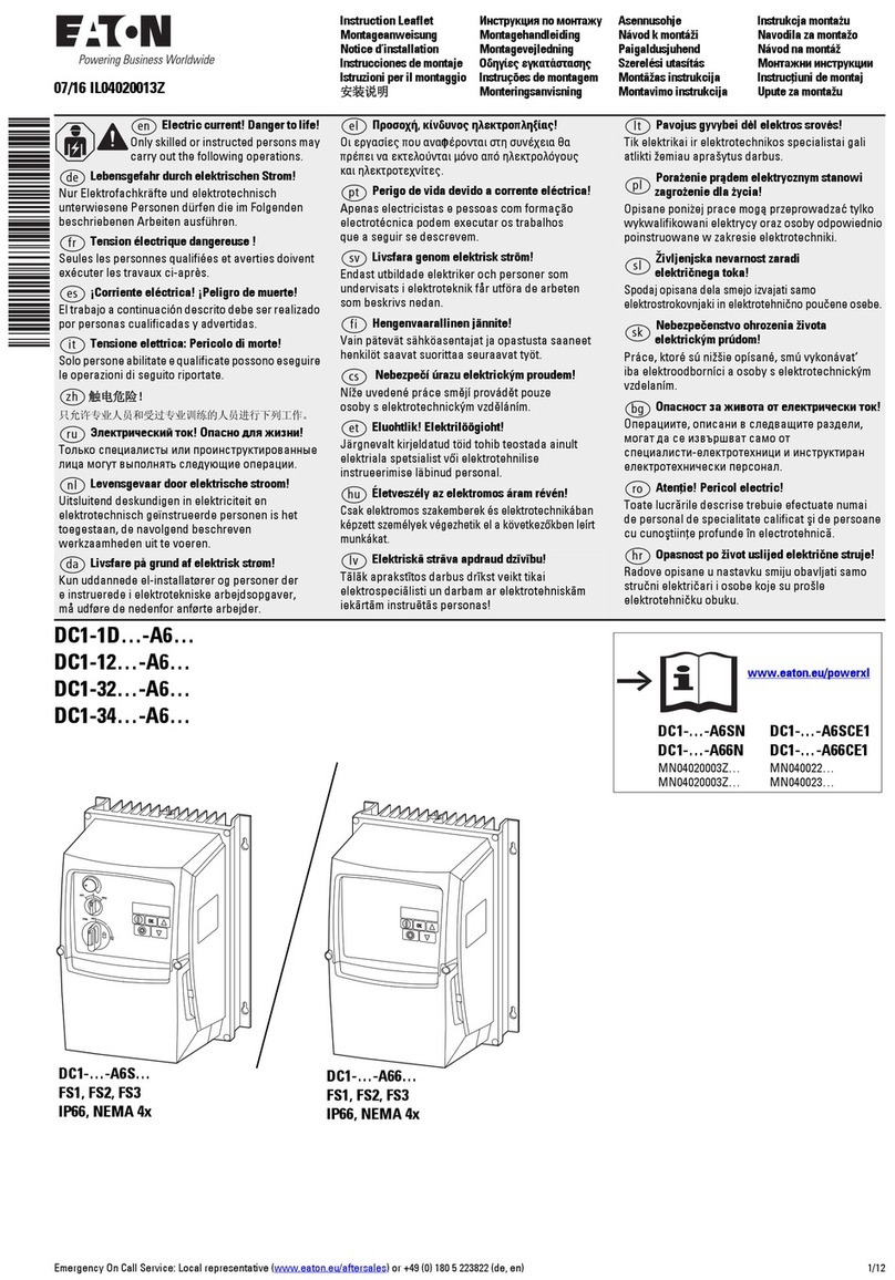 Eaton DC1-1D A6 Series Manual