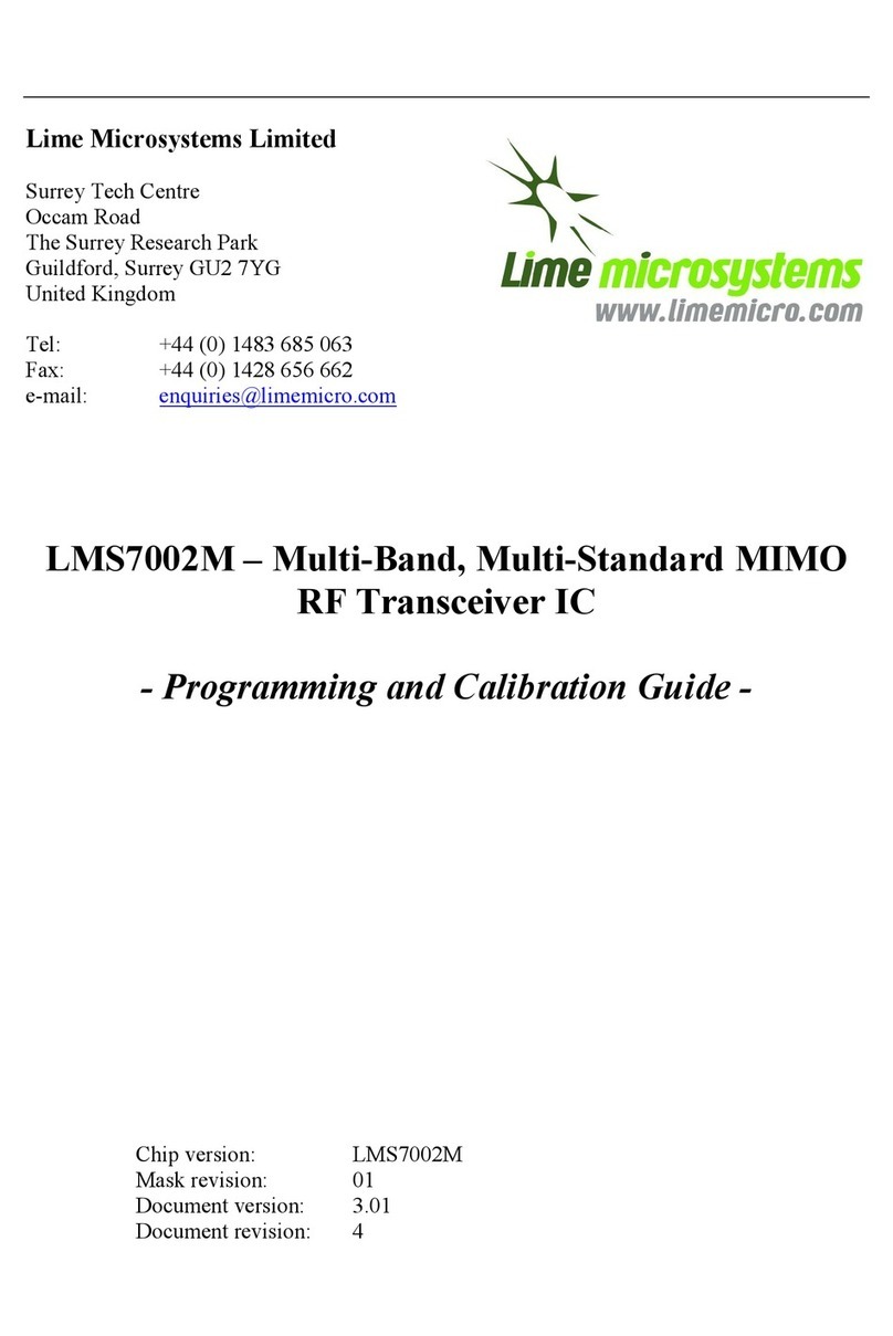 Lime Microsystems LMS7002MR3 Use and care manual
