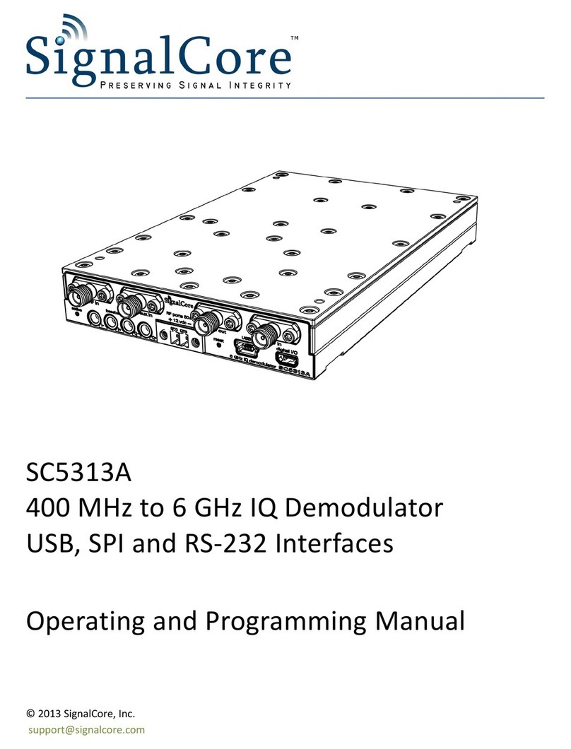 SIGNALCORE SC5313A Operating and programming manual