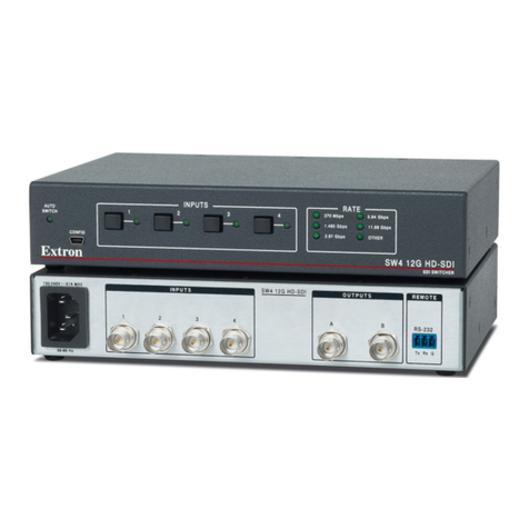 Extron electronics SW4 12G HD-SDI Setup guide