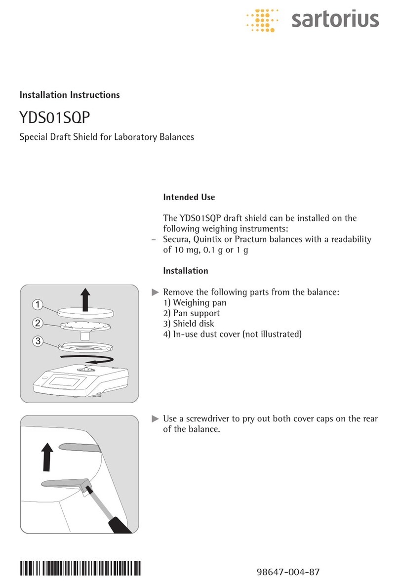 Sartorius YDS01SQP installation instructions