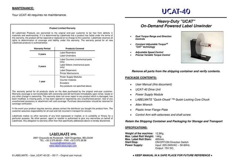 Labelmate UCAT-40 User manual