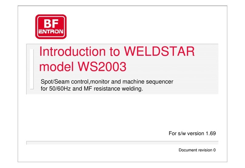 BF Entron WELDSTAR WS2003 manual
