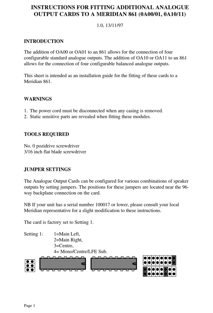 Meridian 861 instructions